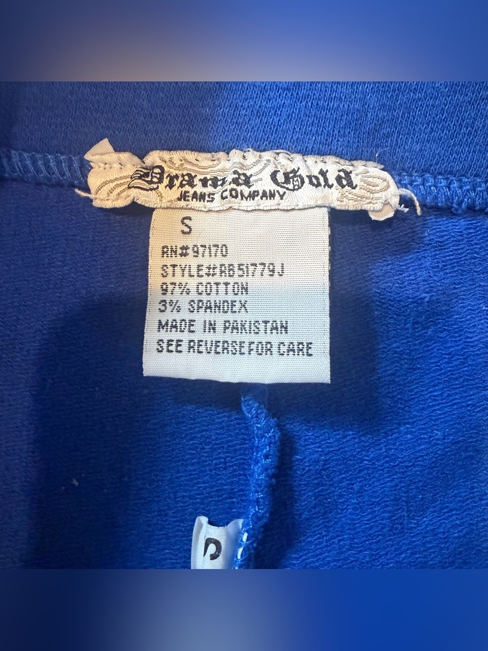 Drama Gold Jeans Company Y2K Fitted Bootcut Sweatpants. Size: Small. - Picture 6 of 7